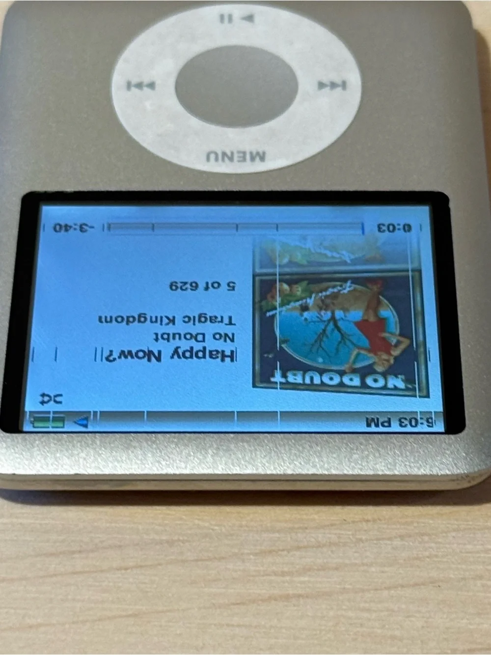iPod Nano A1236 4GB Silver Tested Battery 8-10Hr w/Charg-629Songs Read Info Blw!